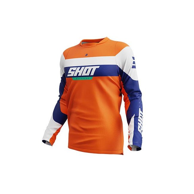 CAMISETA SHOT DEVO NARANJA-BLANCO-AZUL
