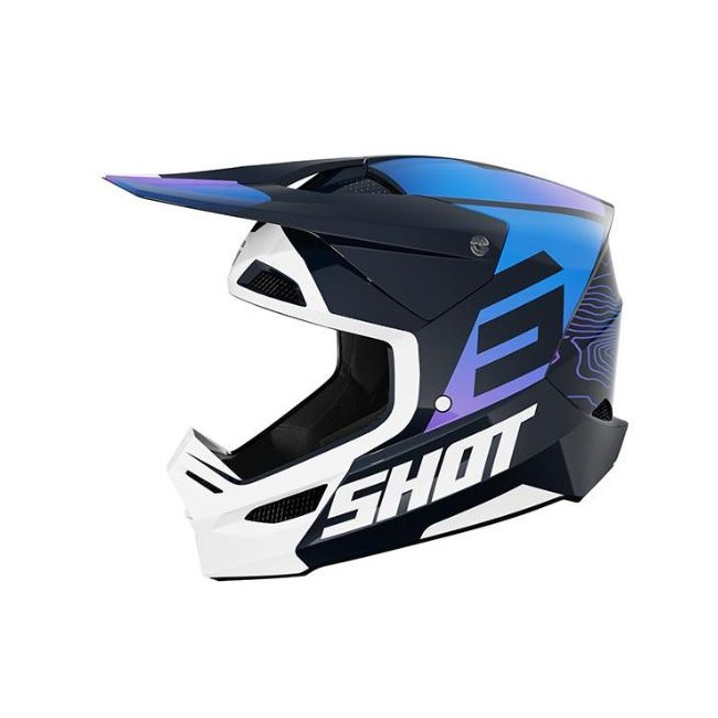 CASCO SHOT FURIOUS AZUL-BLANCO-NEGRO