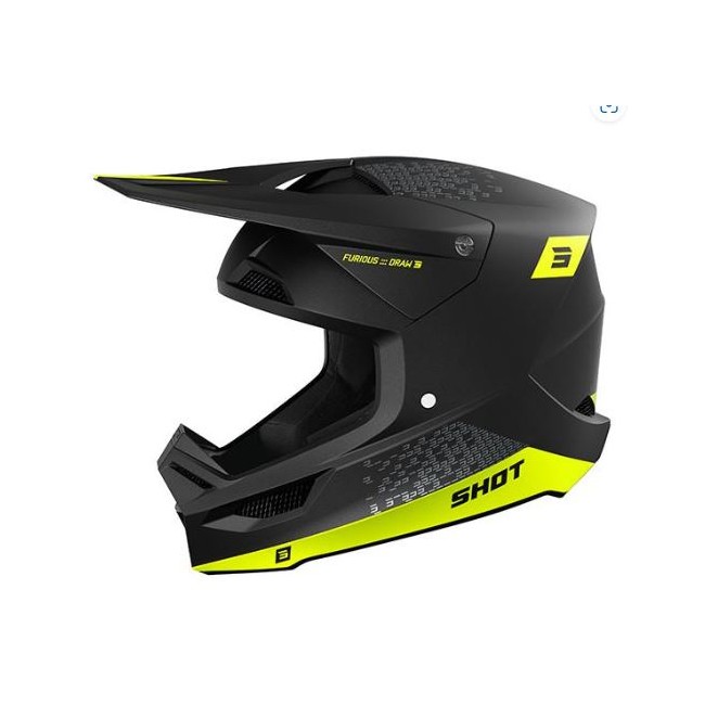 CASCO SHOT FURIOUS NEGRO-AMARILLO