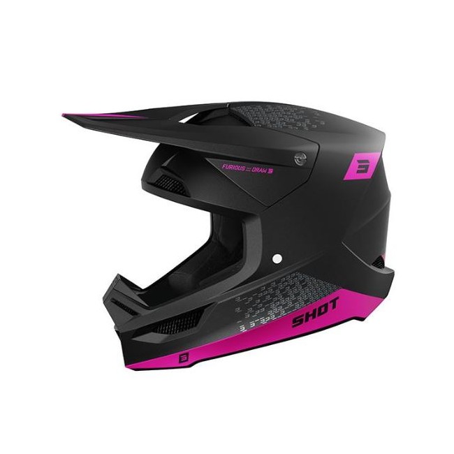 CASCO SHOT FURIOUS NEGRO-ROSA