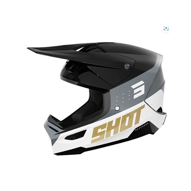 CASCO SHOT FURIOUS NEGRO-GRIS-BLANCO-DORADO