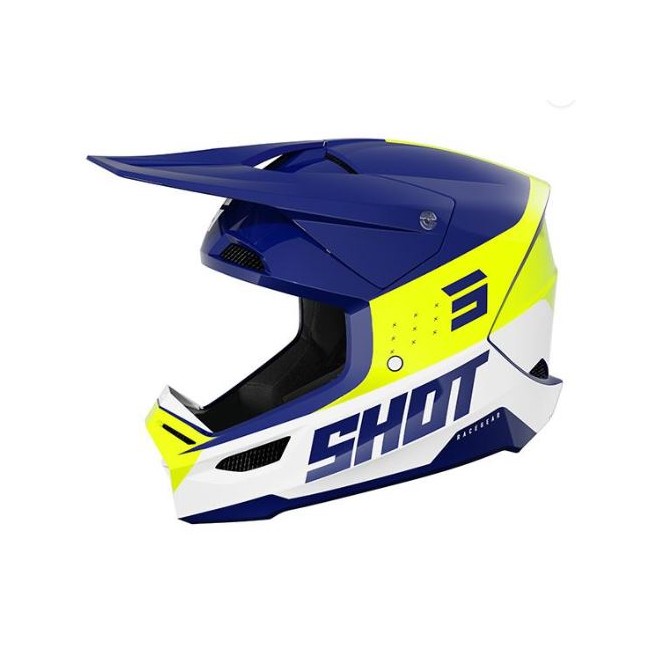 CASCO SHOT FURIOUS AZUL-BLANCO-AMARILLO