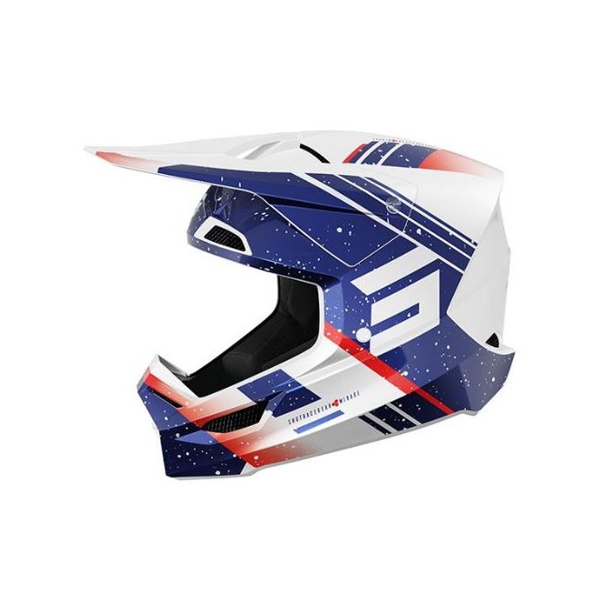 CASCO SHOT FURIOUS AZUL-BLANCO-ROJO