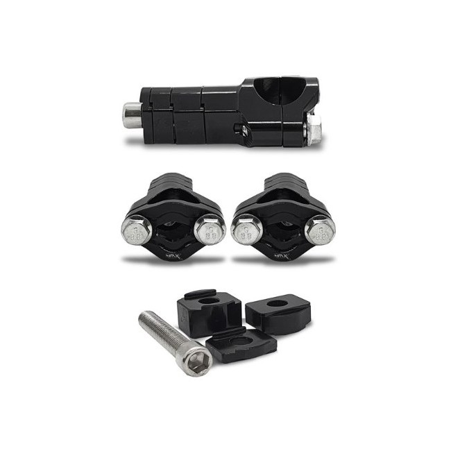 TORRETAS DE MANILLAR UNIVERSAL 28MM 4MX KTM / Husqvarna / GasGas Negro