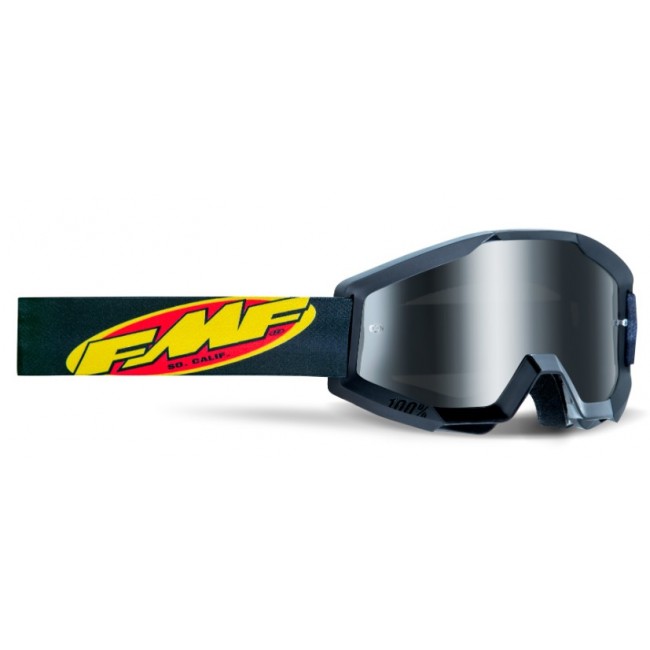 GAFAS FMF POWERCORE CORE NEGRAS - MIRROR SILVER