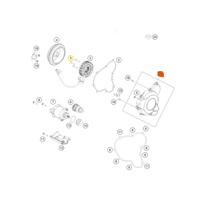 TAPA DE ENCENDIDO HUSQVARNA TE 250/300 19-23