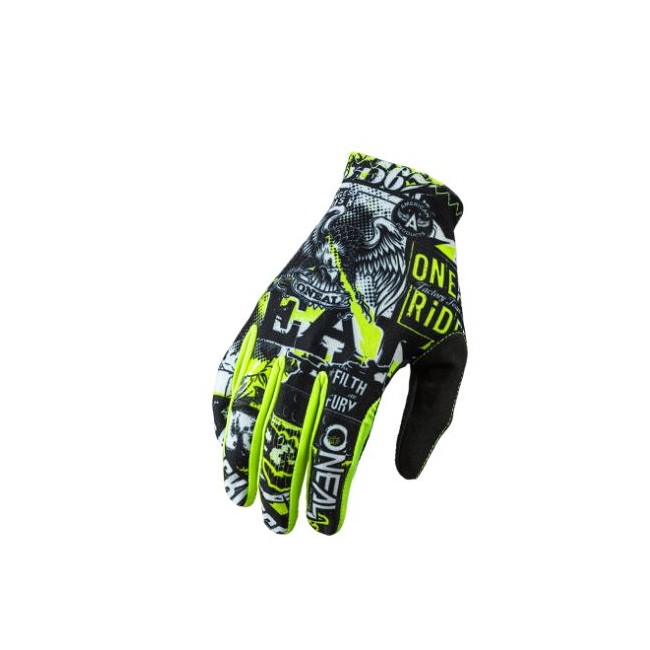 GUANTE ONEAL JUNIOR MATRIX NEGRO-AMARILLO-BLANCO