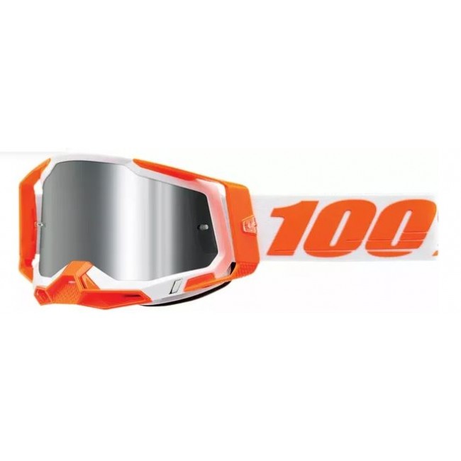 GAFAS 100% RACECRAFT 2 BLANCO-NARANJA FLUOR