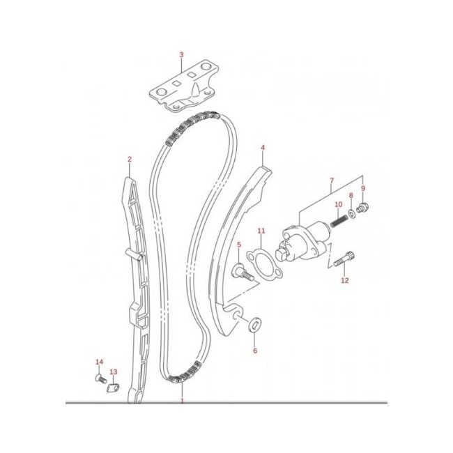 PATIN cadena distribucion original LTZ 400 (n2)