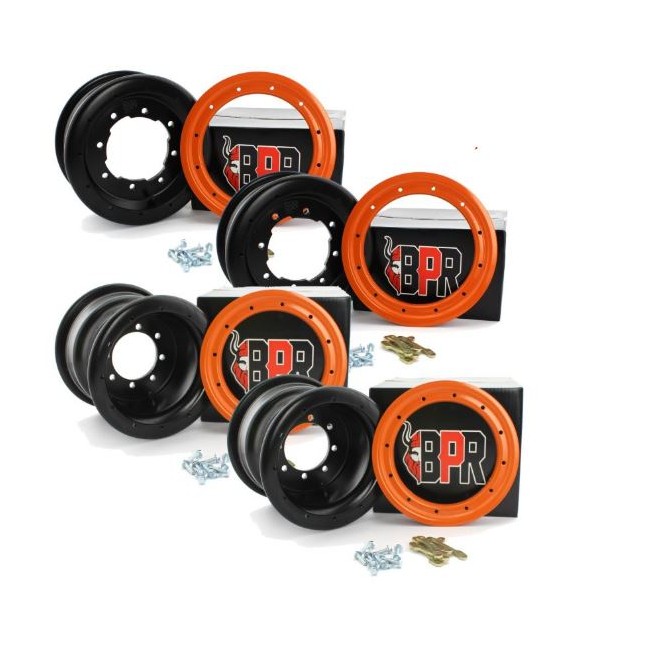 Pack llantas BPR 2x10 2x9 beadlock aluminio naranja