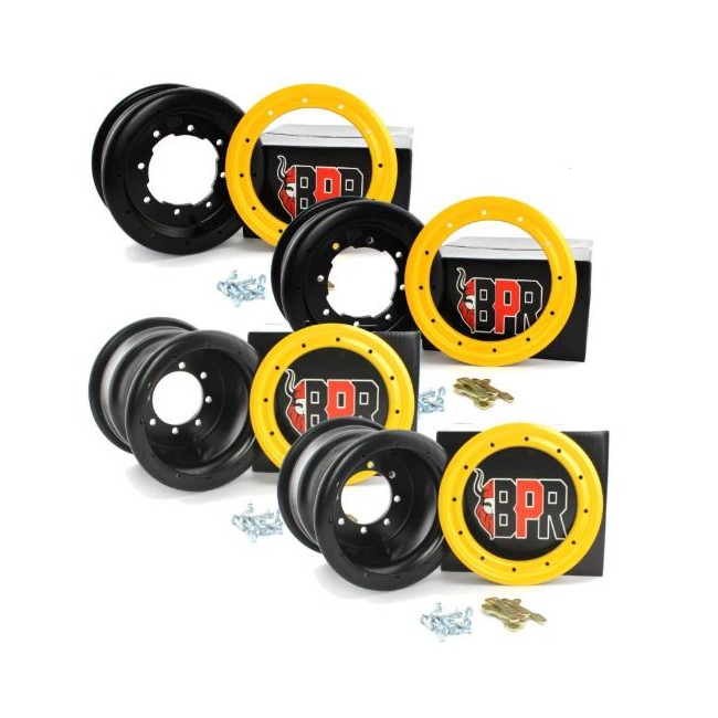 Pack llantas BPR 2x10 2x9 beadlock aluminio amarillo