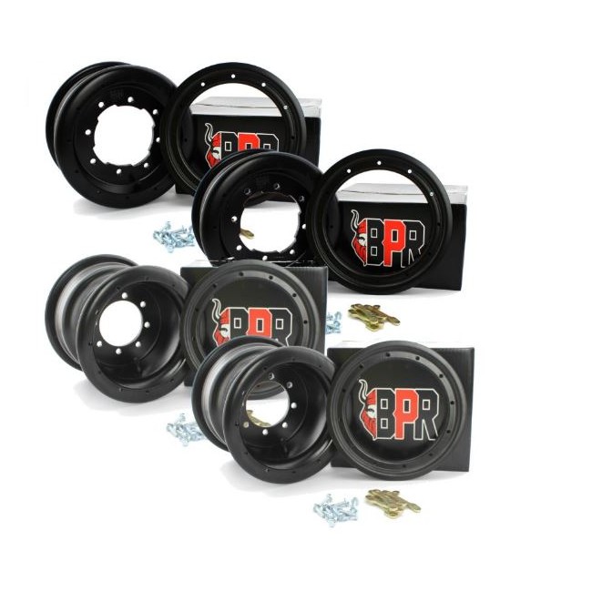 Pack llantas BPR 2x10 2x9 beadlock aluminio negro