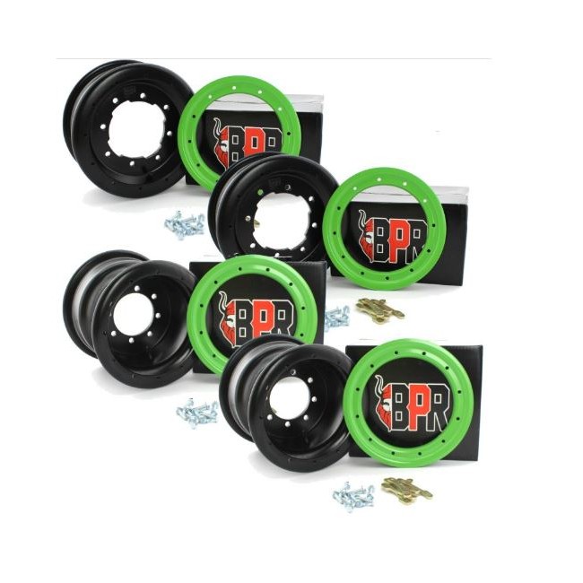 Pack llantas BPR 2x10 2x9 beadlock aluminio verde