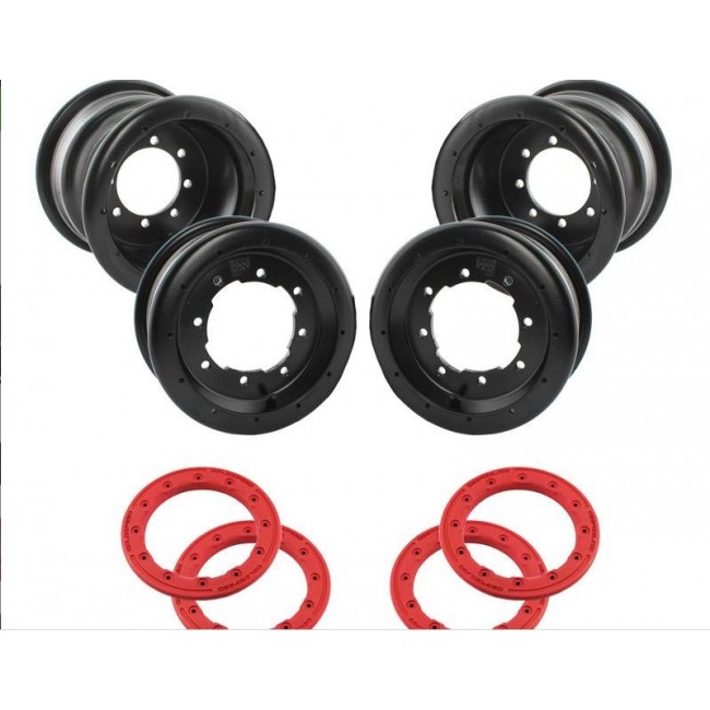 Pack llantas BPR 2x10 2x9 con beadlock Goldspeed rojo