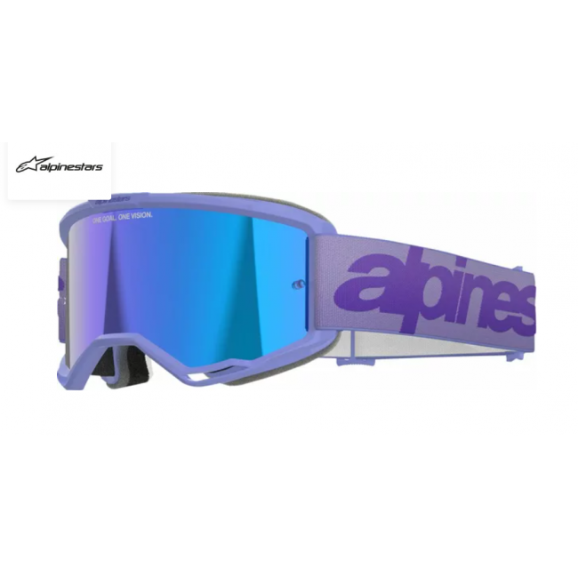 GAFAS ALPINESTARS VISION 5 WORDMARK PURPURA ESPEJO AZUL