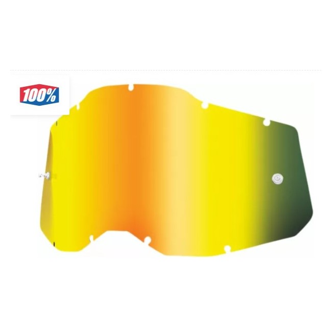 PANTALLA GAFAS 100% ESPEJO ORO RACECRAFT 2/ACCURI 2/STRATA 2