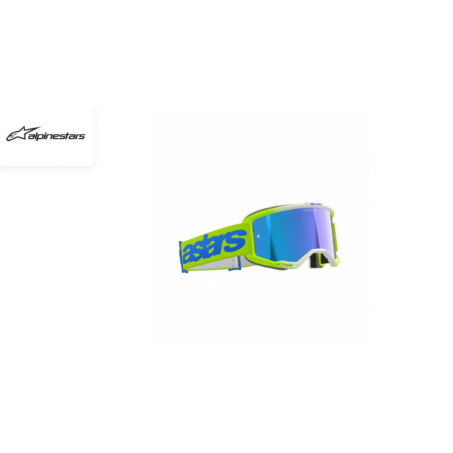 GAFAS ALPINESTARS VISION 5 BLAZE AMARILLO FLUO AZUL ESPEJO AZUL