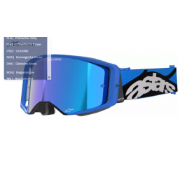 GAFAS ALPINESTARS SUPERTECH STREAM AZUL ESPEJO AZUL