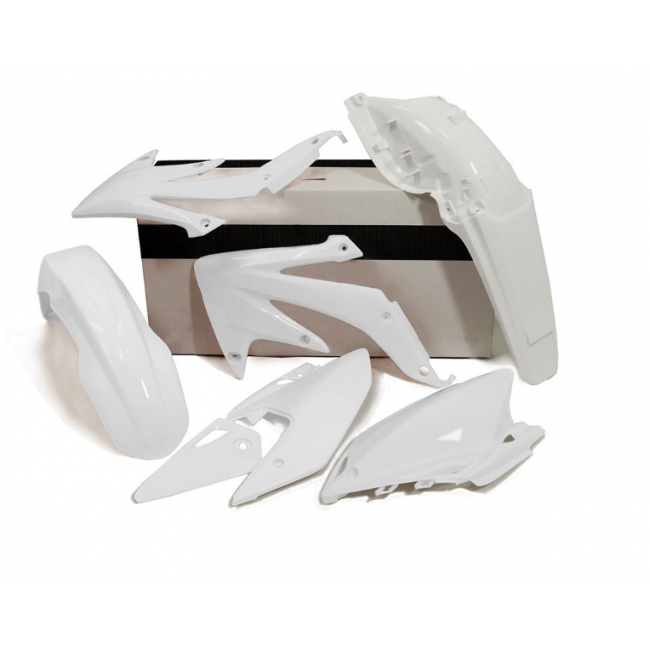 KIT DE PLASTICOS RTECH BLANCO HONDA CRF 450 X 08-16