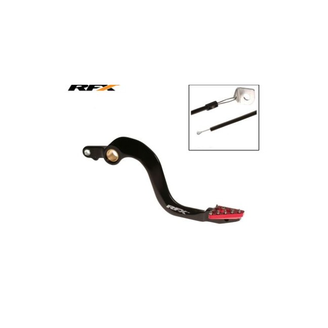 Pedal de freno trasero RFX Pro ST (anodizado duro negro/rojo)  Honda CR250 02-07