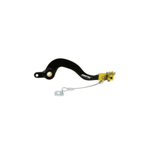 Pedal de freno trasero RFX Pro ST (H/A negro/amarillo) - Suzuki RM85 02-23