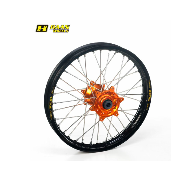 RUEDA TRASERA COMPLE NEGRA BUJE NARANJA KTM FREERIDE E-SX/E-XC/SM 250F 350 15-22