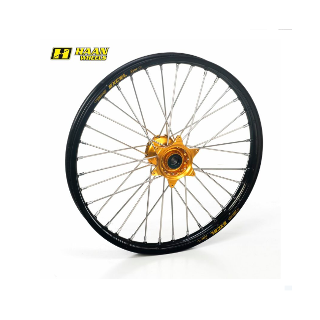 RUEDA COMPLETA DELANTERA NEGRA BUJE DORADO SUZUKI RM-Z250 07-23 RM-Z450 05-23