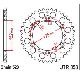 KIT DE TRANSMISION PARA YAMAHA TT 600 R (97-02) 520VX3 15/44