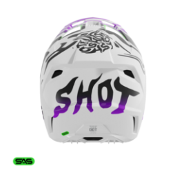 CASCO SPEED BLANCO-NEGRO-AZUL BRILLANTE