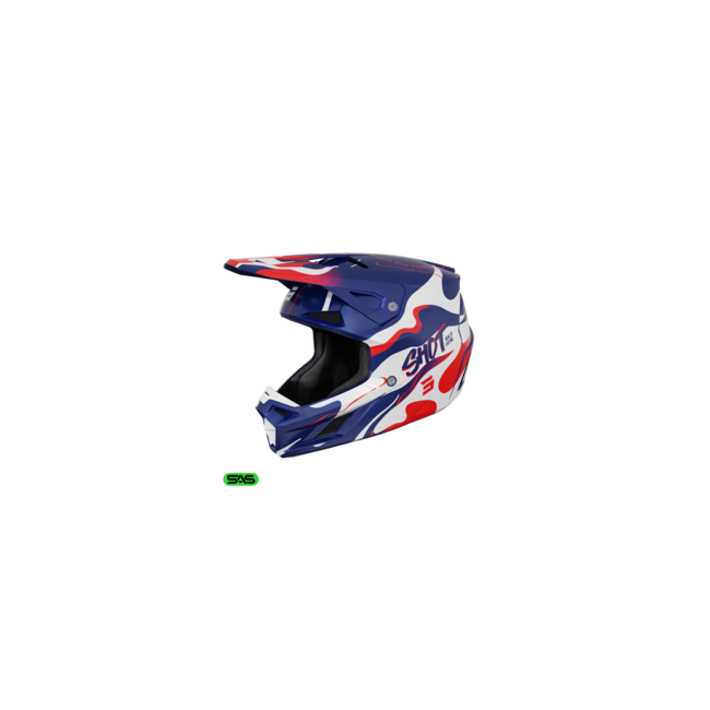 CASCO SPEED AZUL-ROJO PERLA