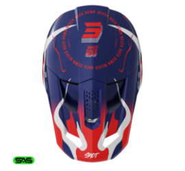 CASCO SPEED AZUL-ROJO PERLA