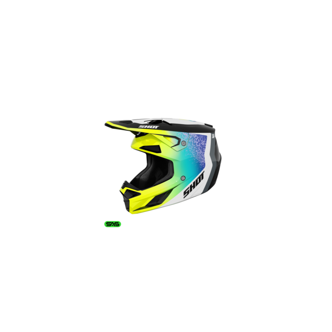 CASCO SPEED HYBRID AMARILLO FLUOR-AZUL BRILLO
