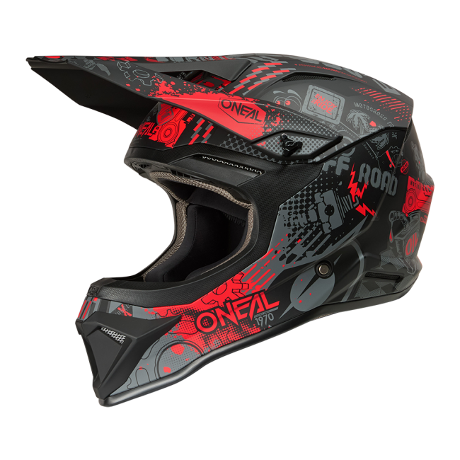 CASCO 1SRS VIBRANT NEGRO/ROJO