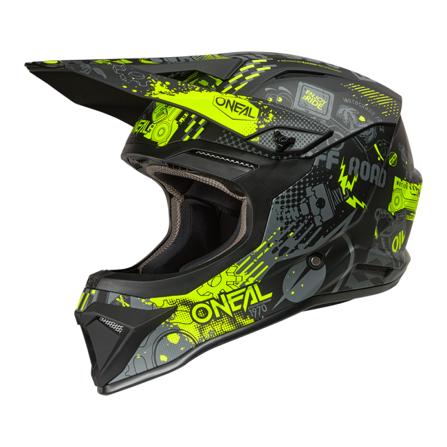 CASCO 1SRS VIBRANT NEGRO/AMARILLO NEON