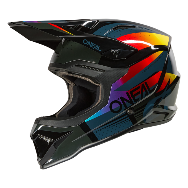 CASCO 1SRS RC NEGRO/MULTICOLOR