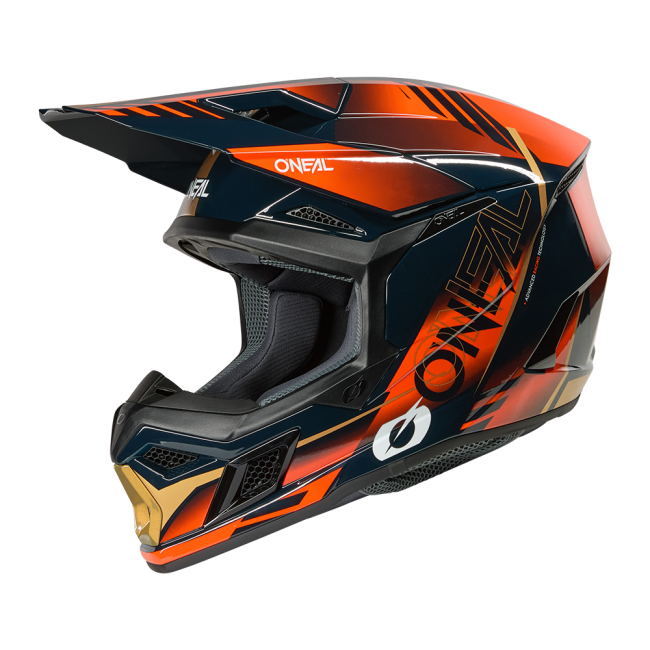CASCO 3SRS HAZE AZUL/NARANJA/ORO