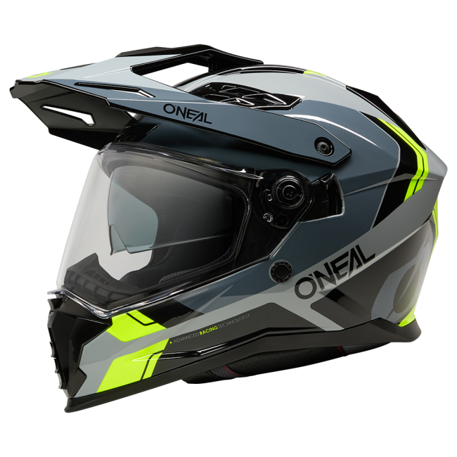 CASCO D-SRS NOMAD NEGRO/GRIS/AMARILLO NEON