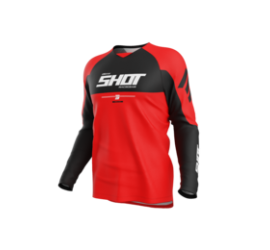 CAMISETA SHOT DRAW PRIVATE ROJO-NEGRO