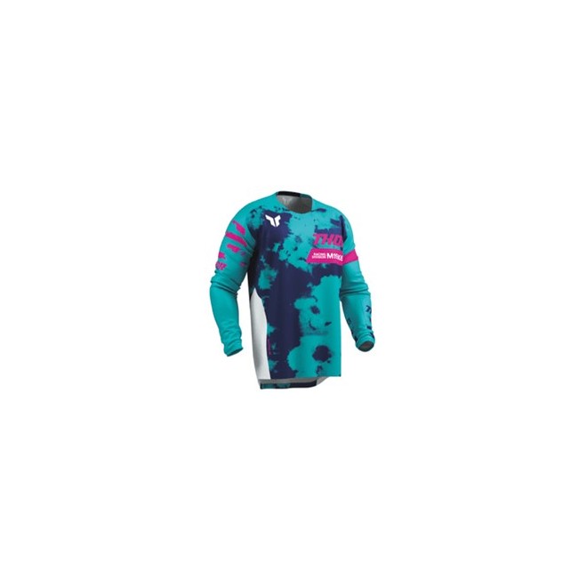 CAMISETA THOR LAUNCHMODE BLEACH BLANCO-TURQUESA