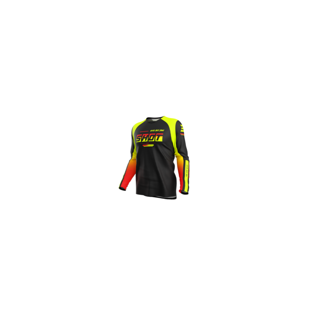 CAMISETA SHOT DRAW JUNIOR BLOCK AMARILLO FLUOR-NEGRO