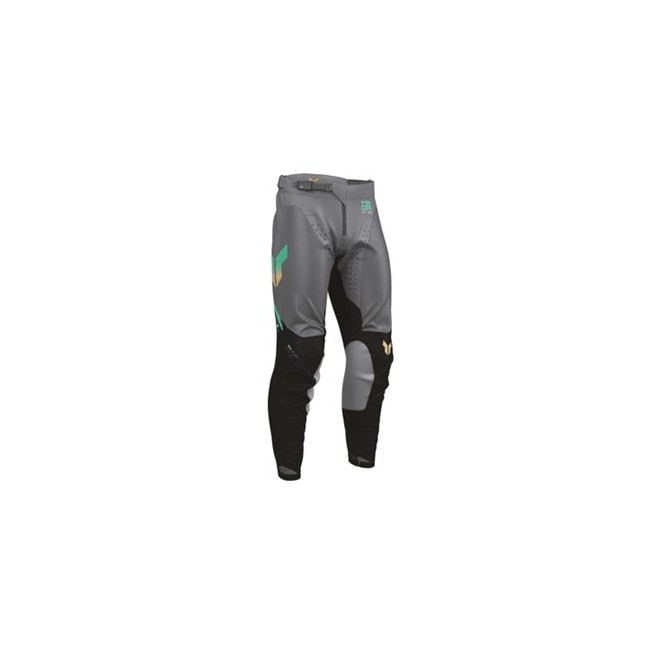 PANTALON THOR LAUNCHMODE VENTED RAPTOR NEGRO-GRIS-TURQUESA
