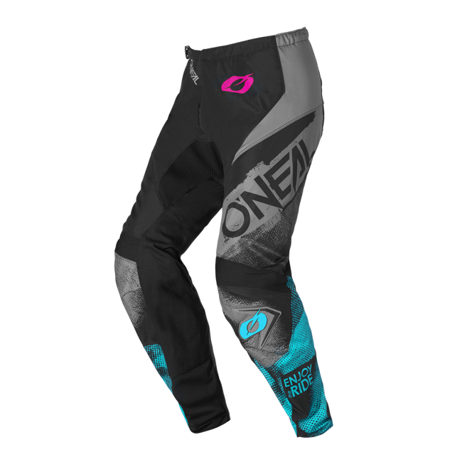 PANTALON ELEMEN MUJER ROLLER NEGRO/CELESTE