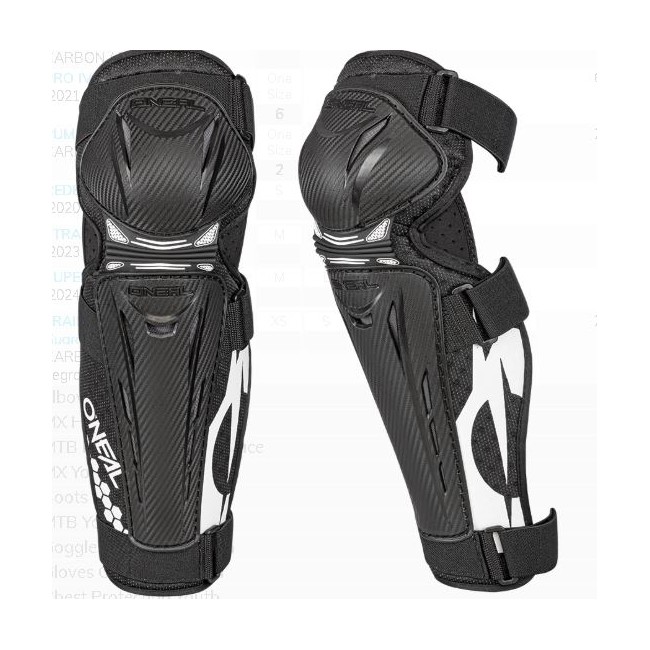 RODILLERA ONEAL TRAIL FR CARBON NEGRO-BLANCO