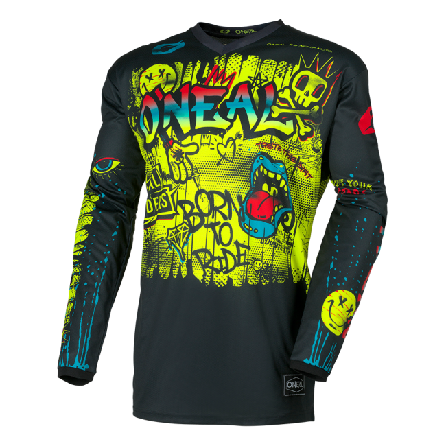 CAMISETA ELEMENT YOUTH RANCID NEGRA/AMARILLA NEON