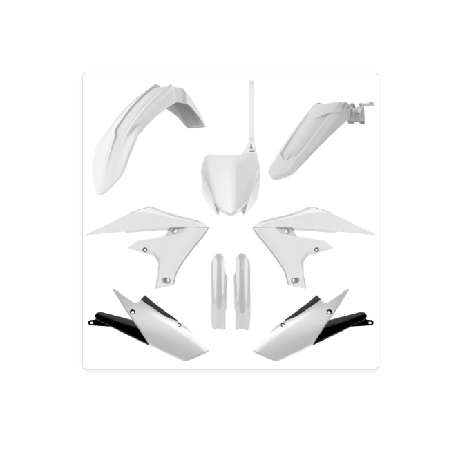 FULL KIT PLASTICOS POLISPORT YAMAHA YZF 250/450 19/23 BLANCO