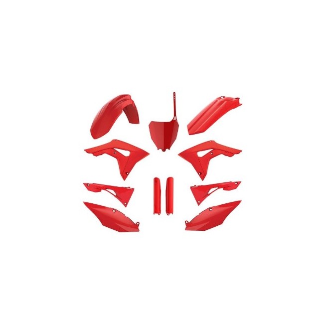 KIT DE PLASTICOS POLISPORT HONDA CRF 250 18/21 450 17/20 ROJO