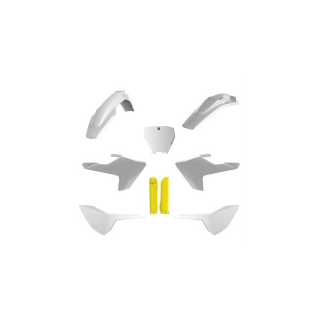 FULL KIT DE PLASTICOS POLISPORT HUSQVARNA TC/FC 16/18 BLANCO