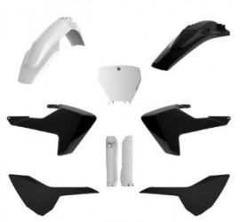 FULL KIT DE PLASTICOS POLISPORT HUSQVARNA TC/FC 16/18 BLANCO/NEGRO