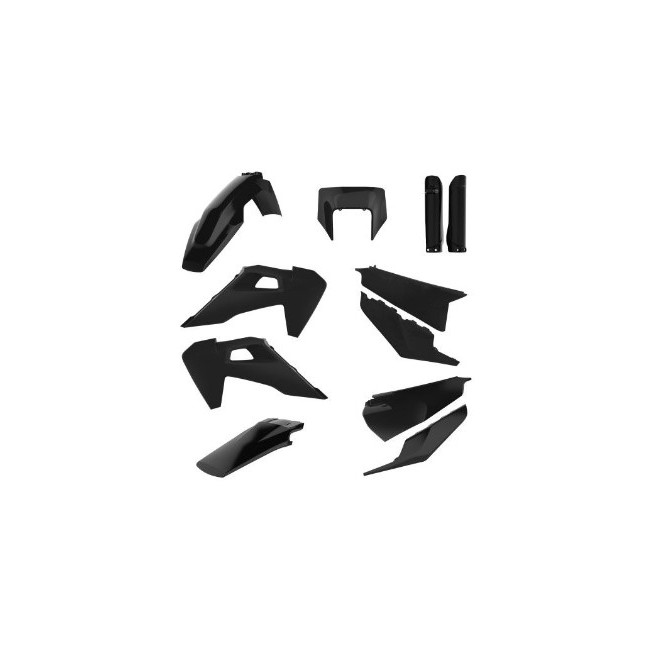FULL KIT PLASTICOS POLISPORT HUSQVARNA TE/FE (20-23) NEGRO