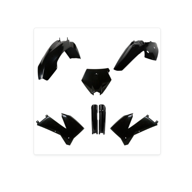 FULL KIT PLASTICOS POLISPORT KTM SX/XC/XC-F 05/06 NEGRO